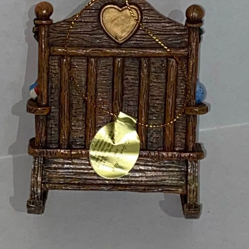 Danbury Mint 2011 Raggedy Ann & Andy in Rocking Chair‎ Christmas Ornament